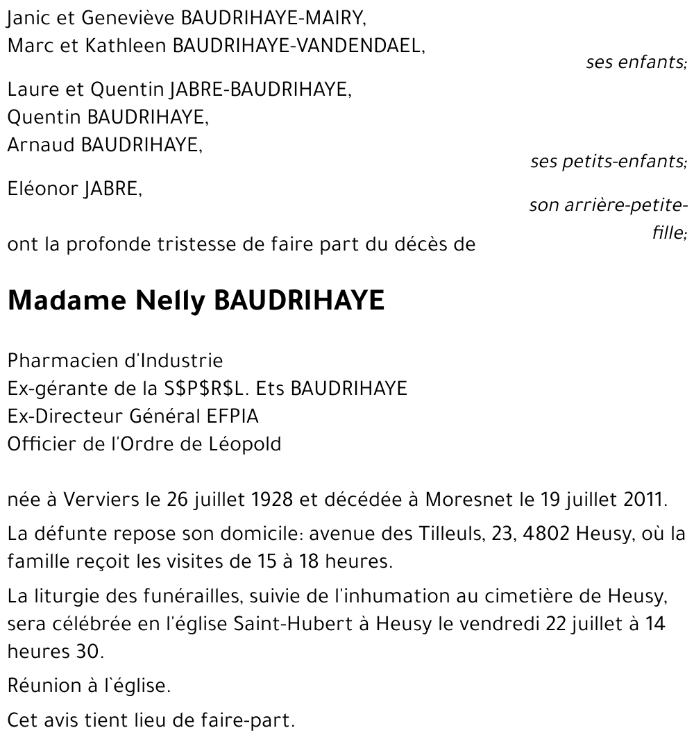 Nelly BAUDRIHAYE