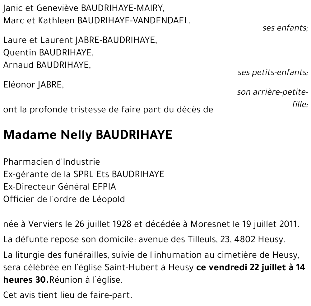 Nelly BAUDRIHAYE