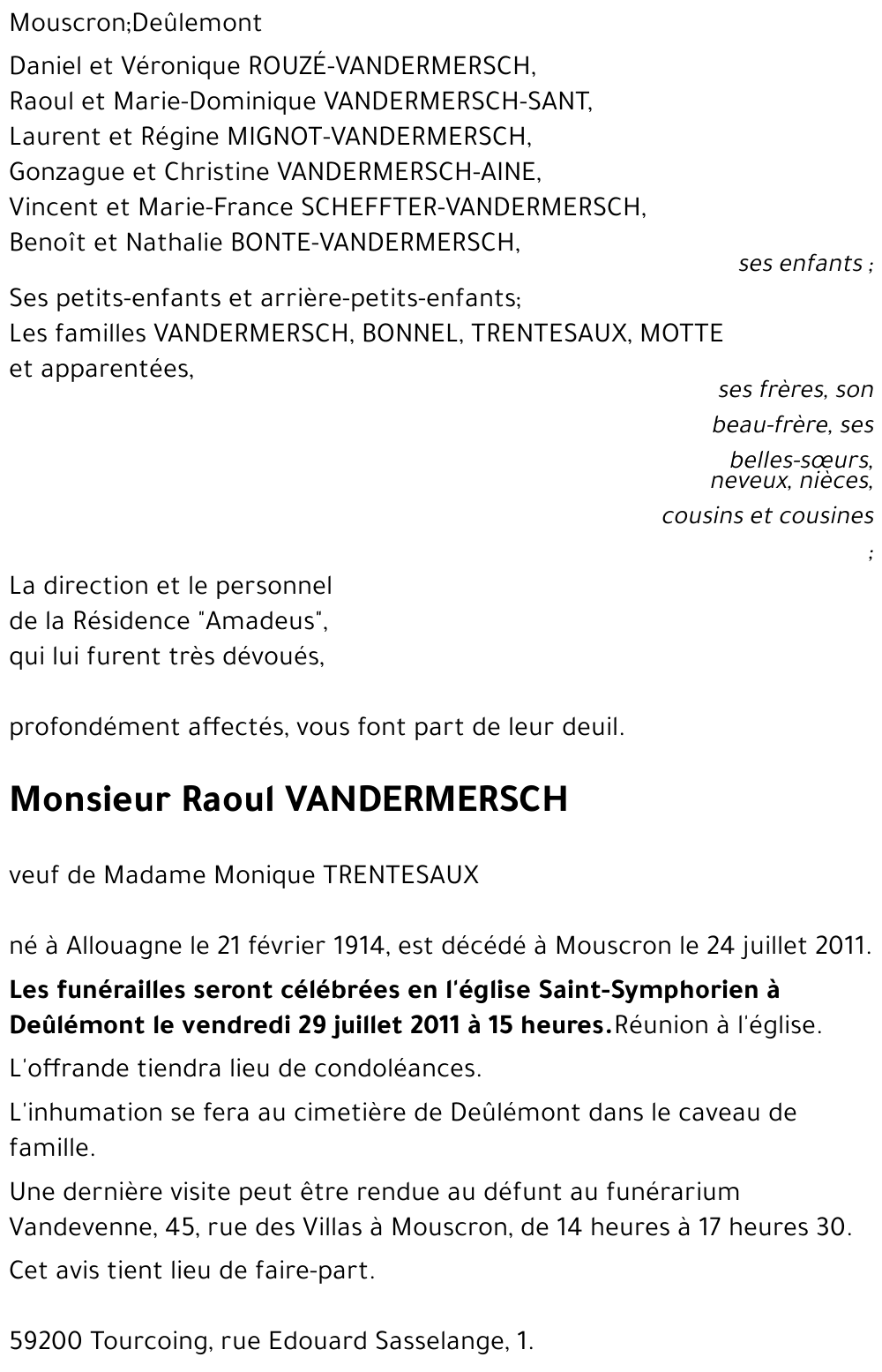 Raoul VANDERMERSCH