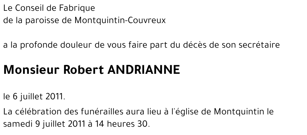 Robert ANDRIANNE