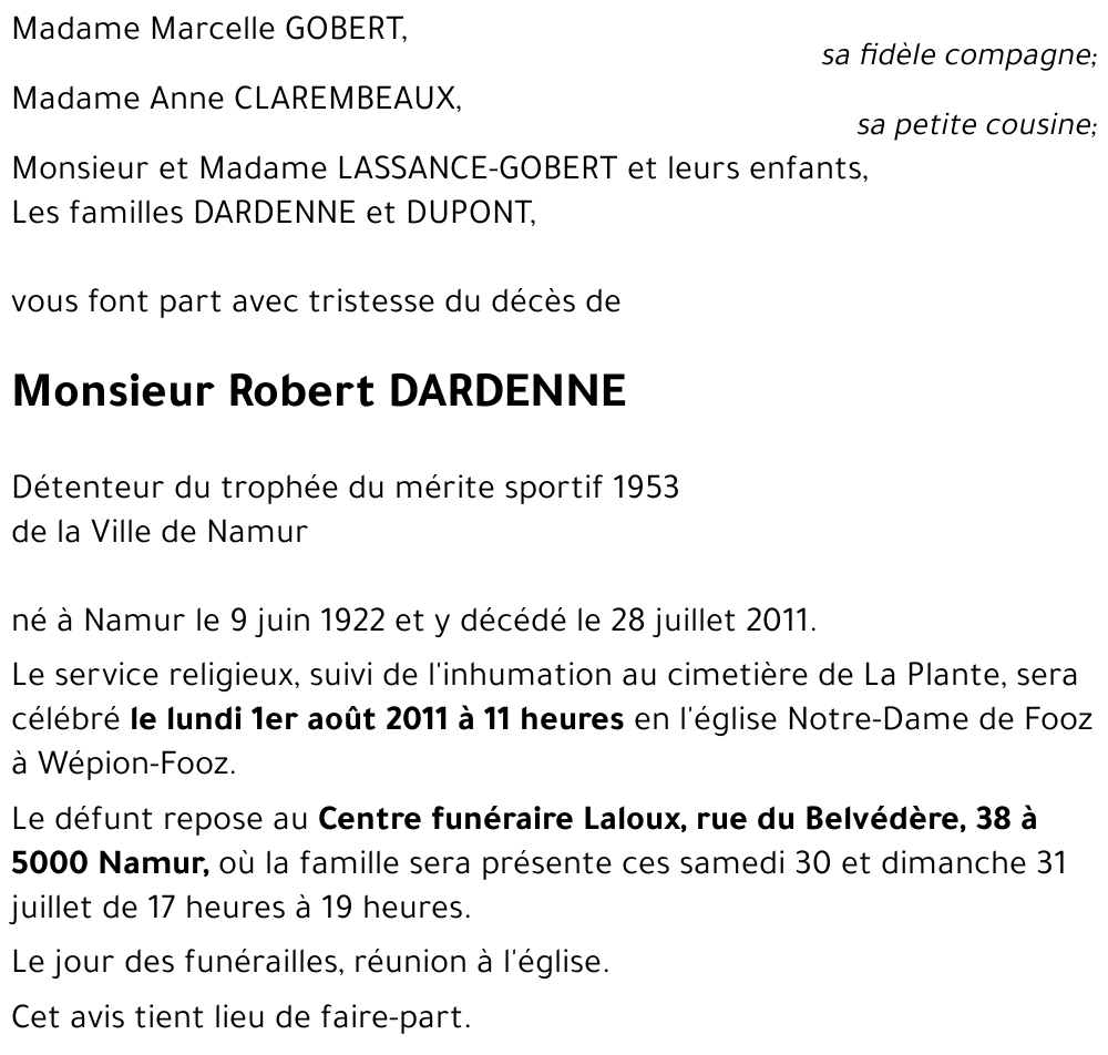 Robert DARDENNE