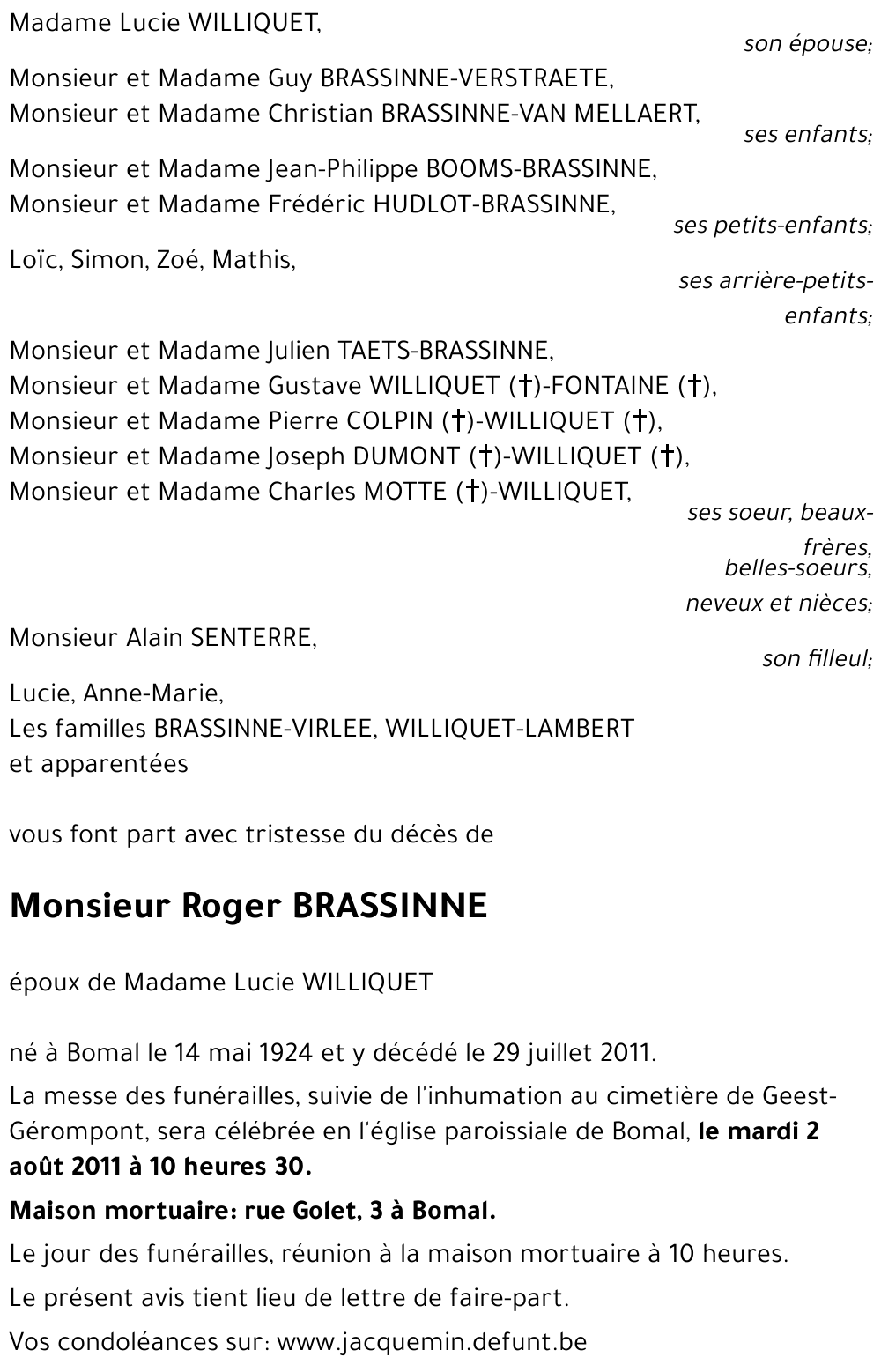 Roger BRASSINNE