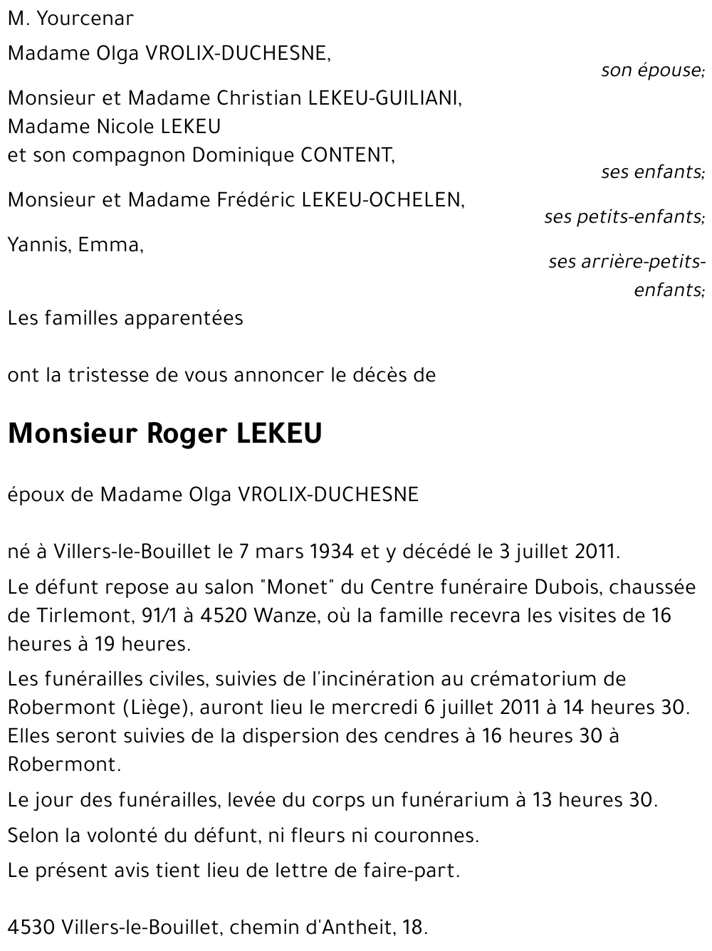Roger LEKEU