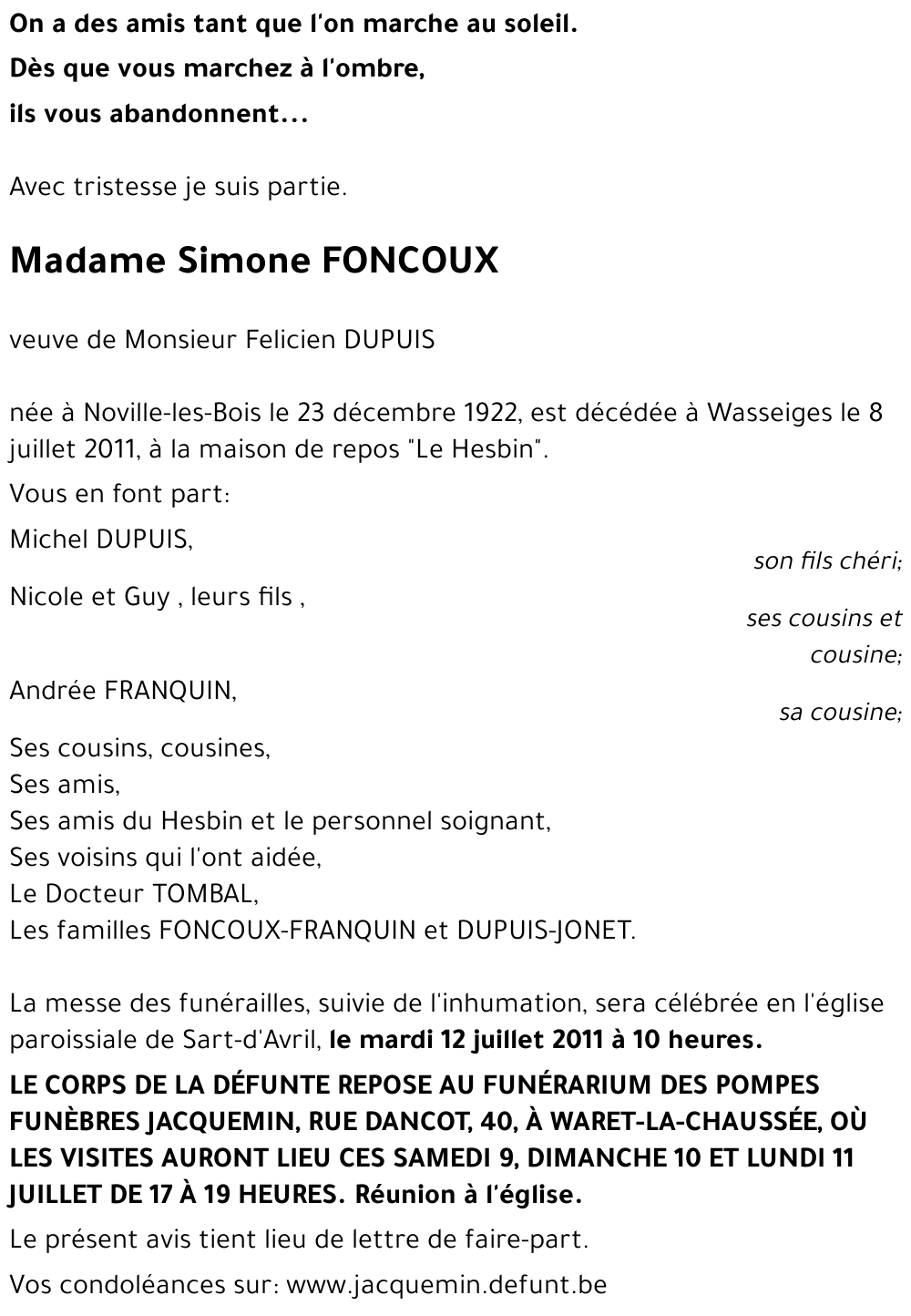 Simone FONCOUX