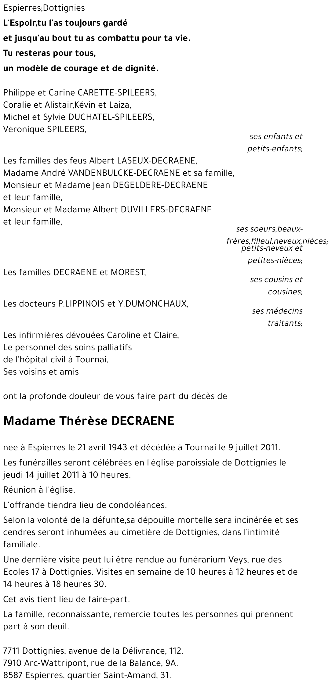 Thérèse DECRAENE