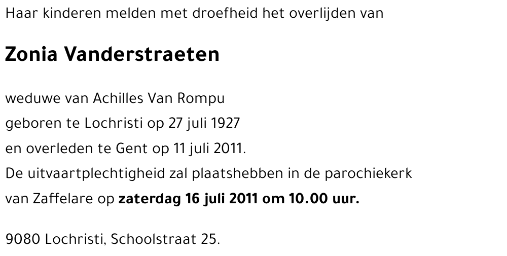Zonia Vanderstraeten