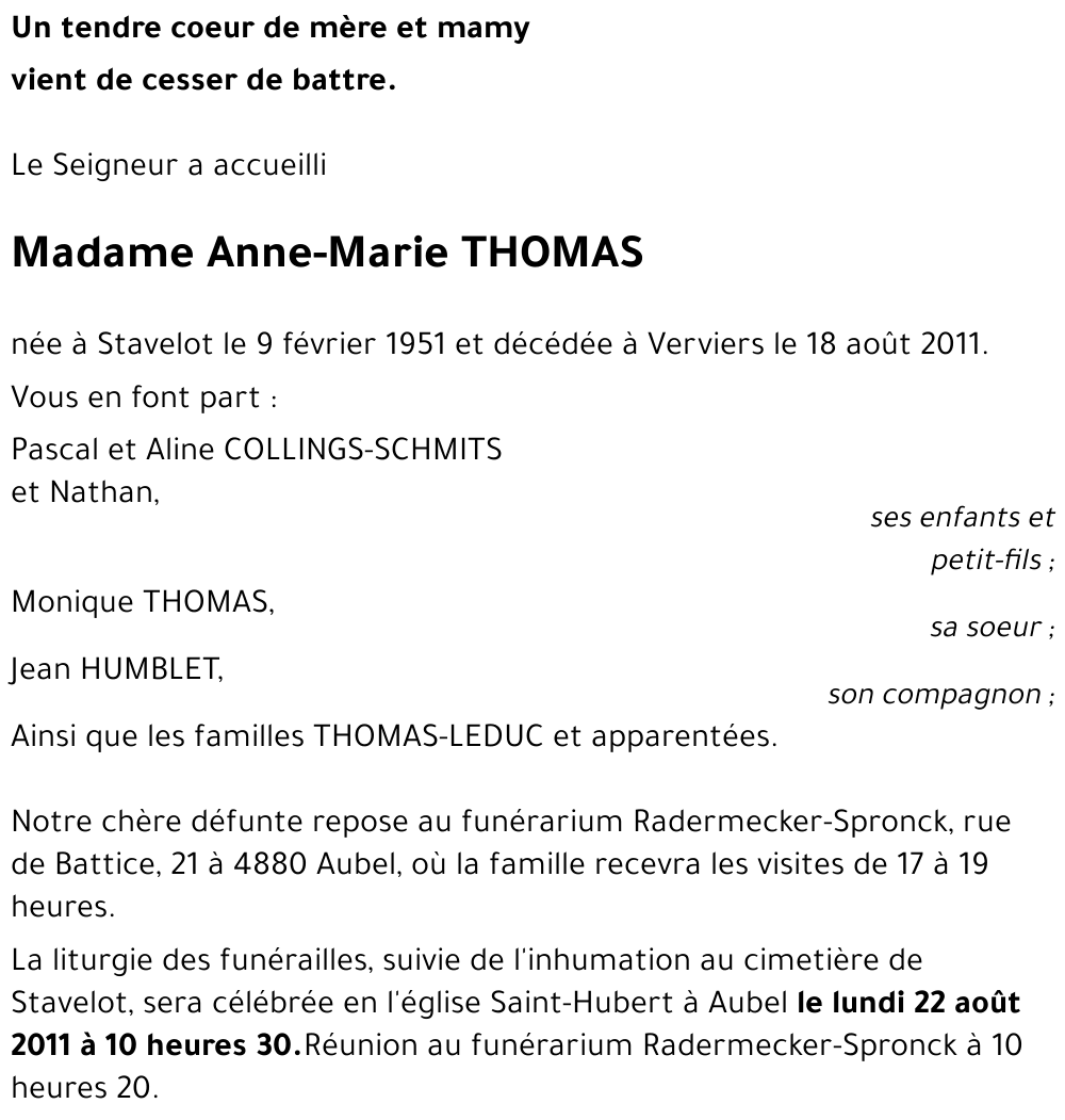 Anne-Marie THOMAS