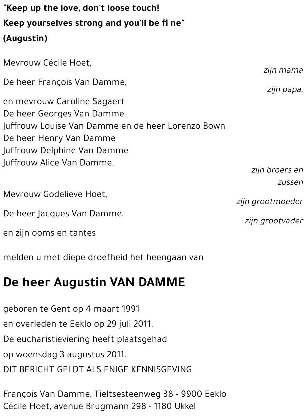 Augustin VAN DAMME