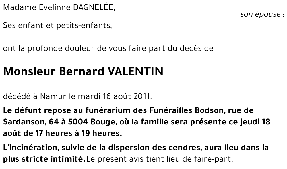 Bernard VALENTIN