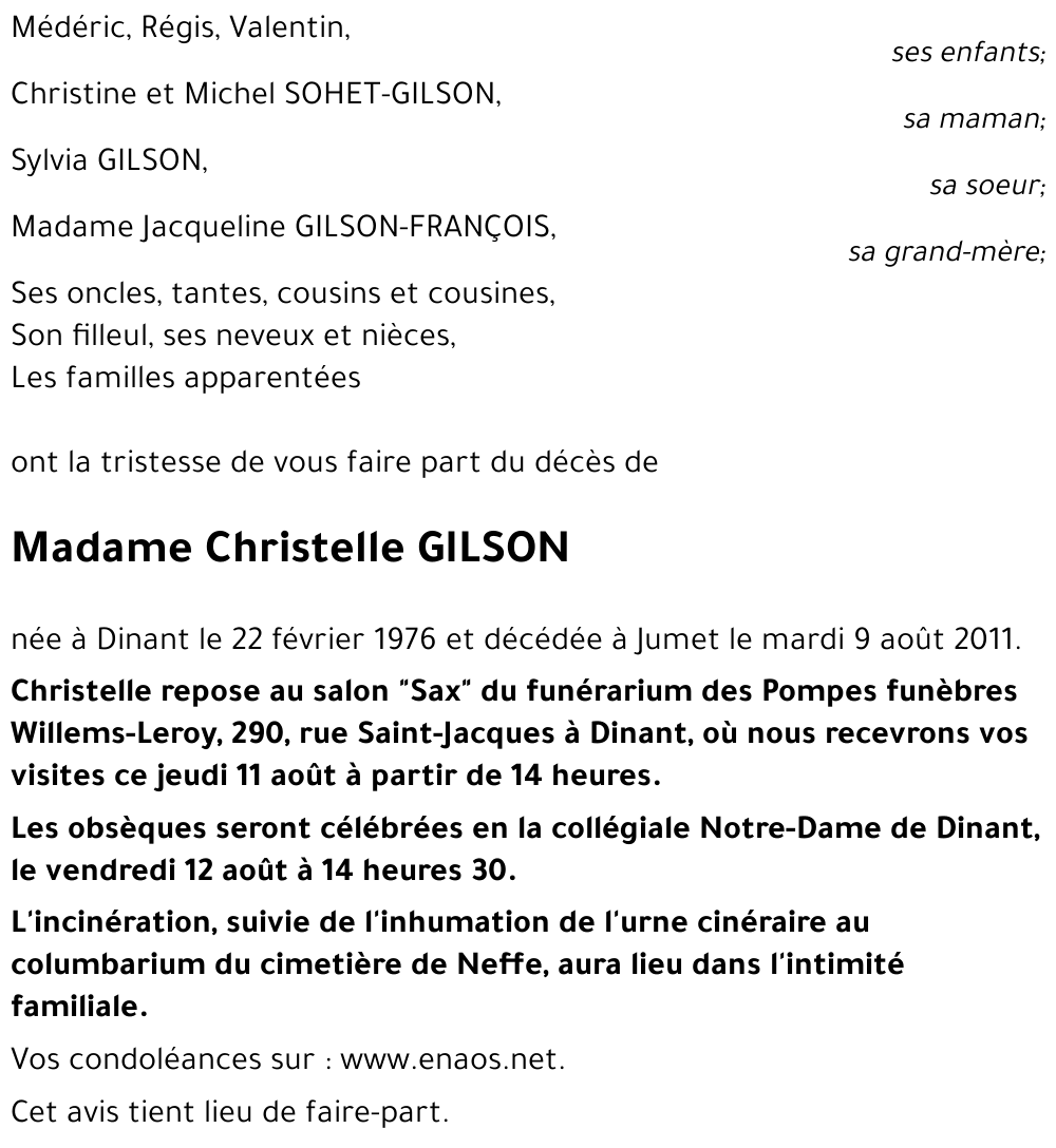 Christelle GILSON