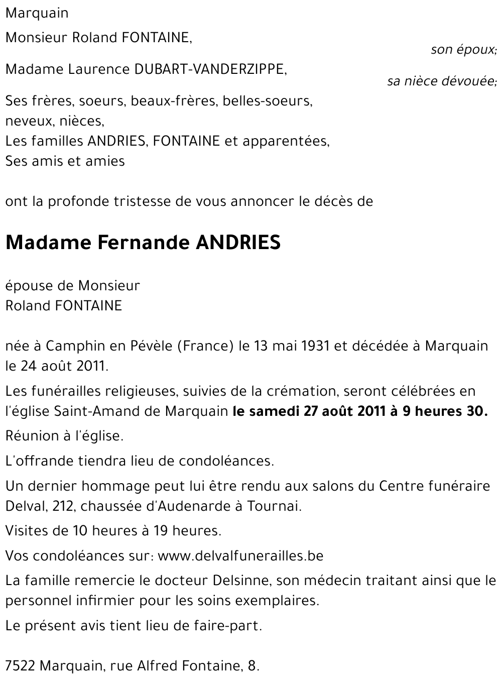 Fernande ANDRIES