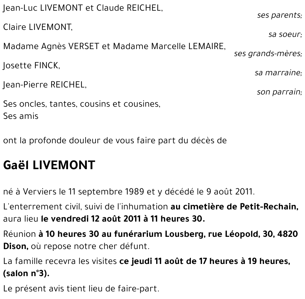 Gaël LIVEMONT