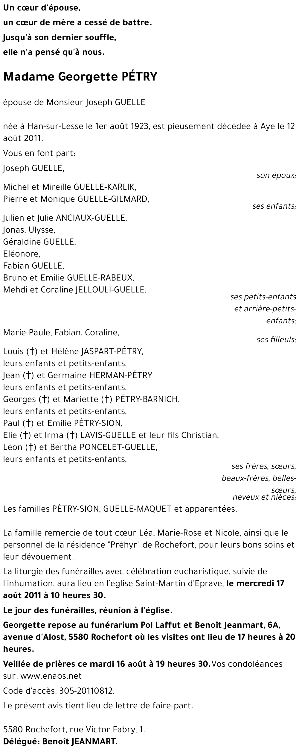 Georgette PÉTRY