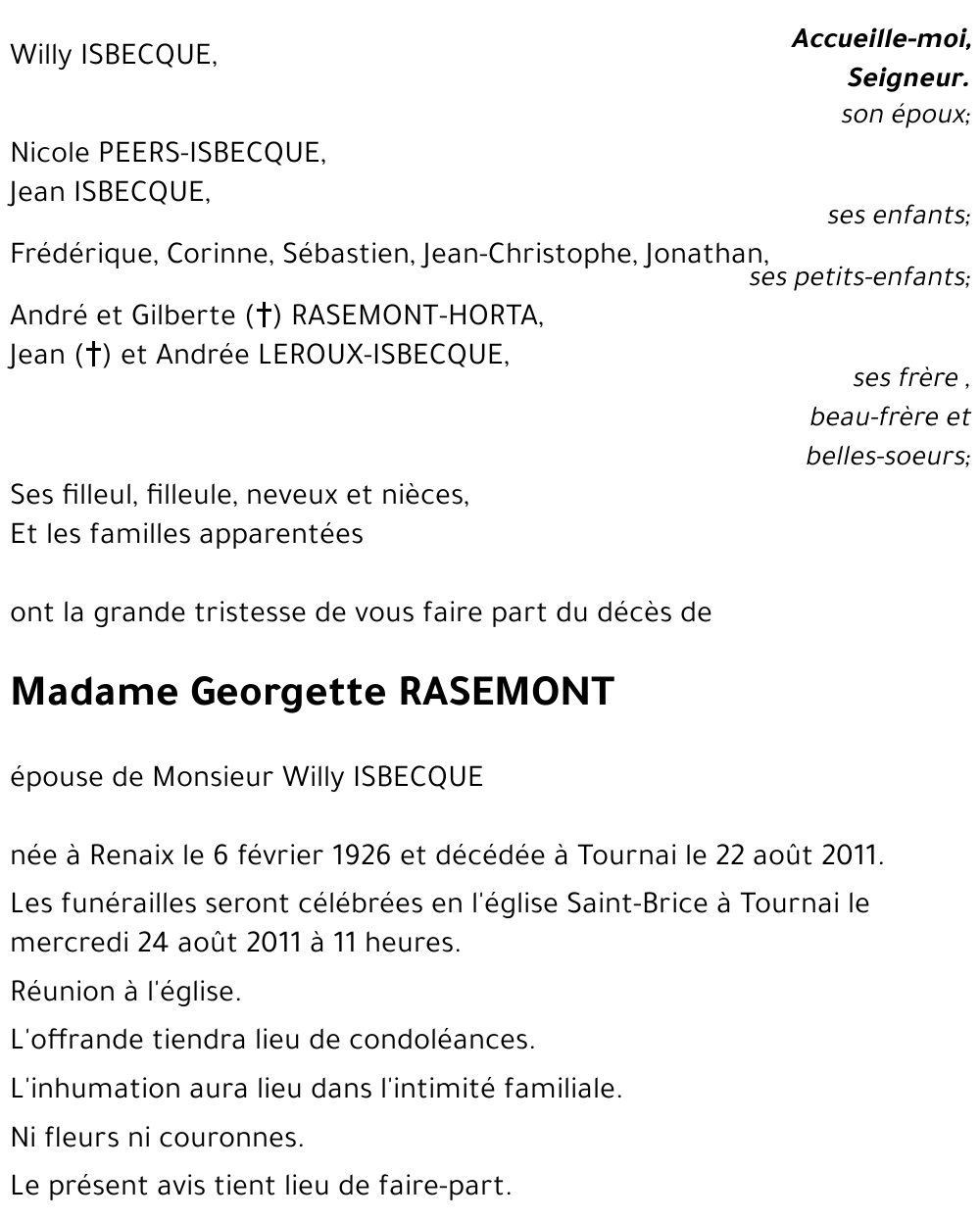 Georgette RASEMONT