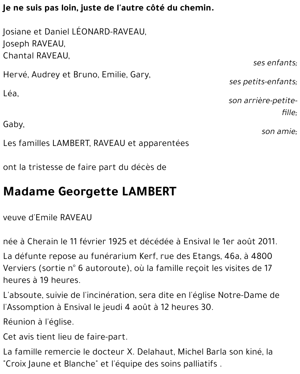 Georgette RAVEAU