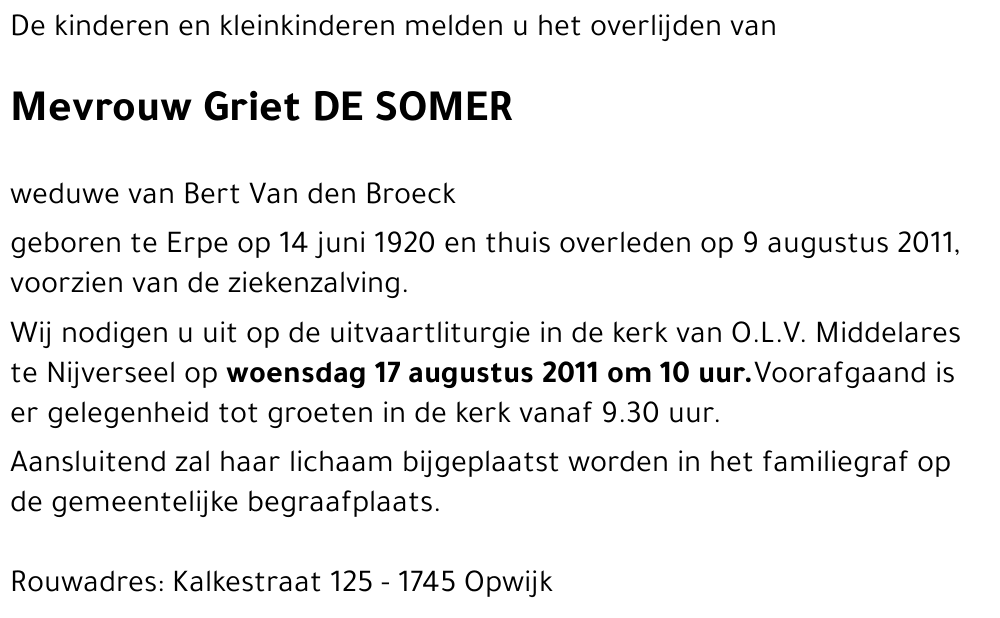 Griet DE SOMER