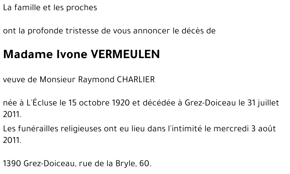 Ivone VERMEULEN