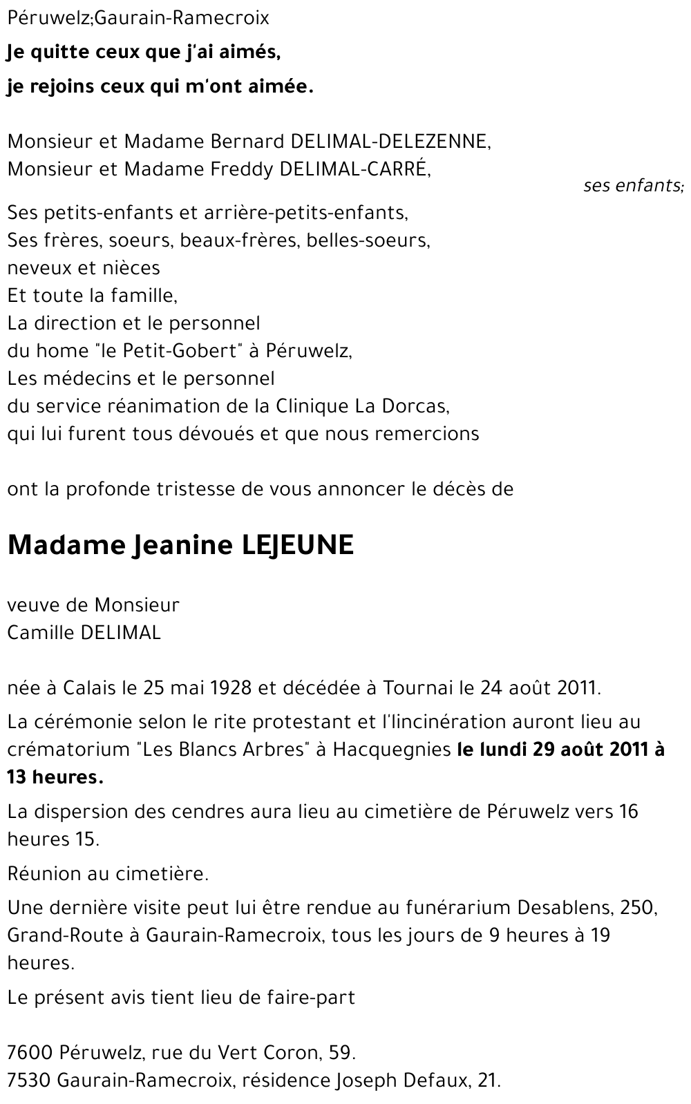 Jeanine LEJEUNE