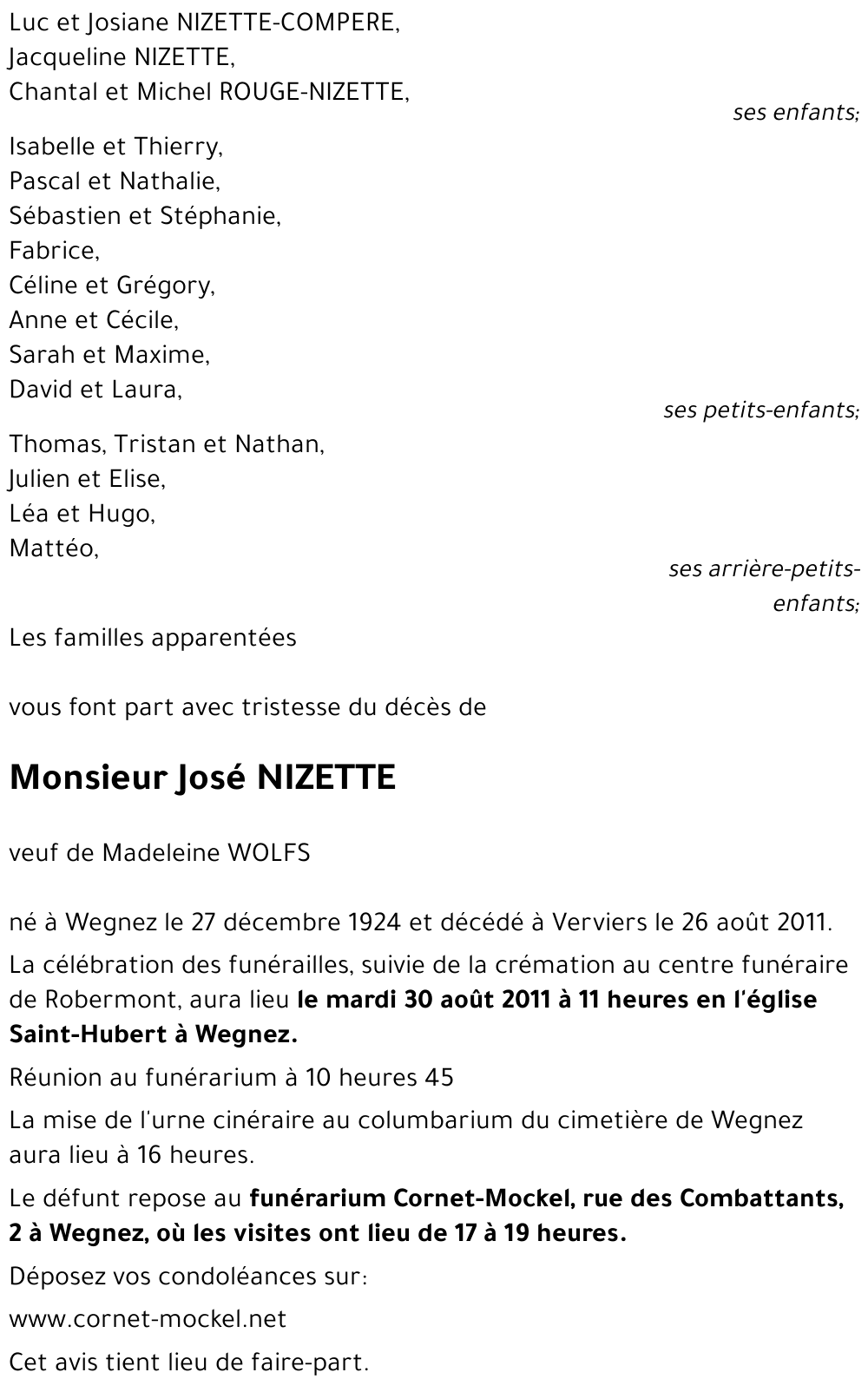 José NIZETTE