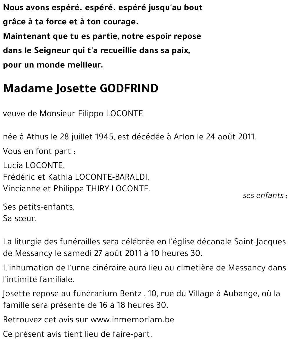 Josette GODFRIND