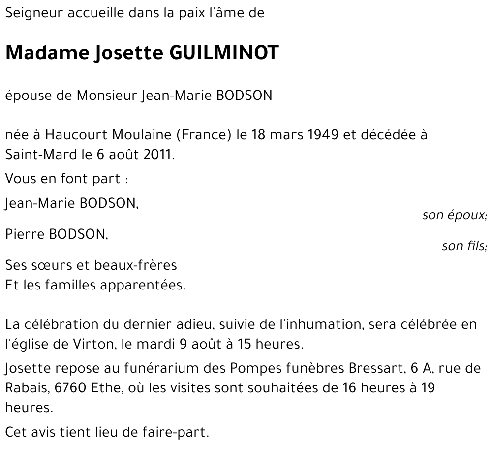 Josette GUILMINOT