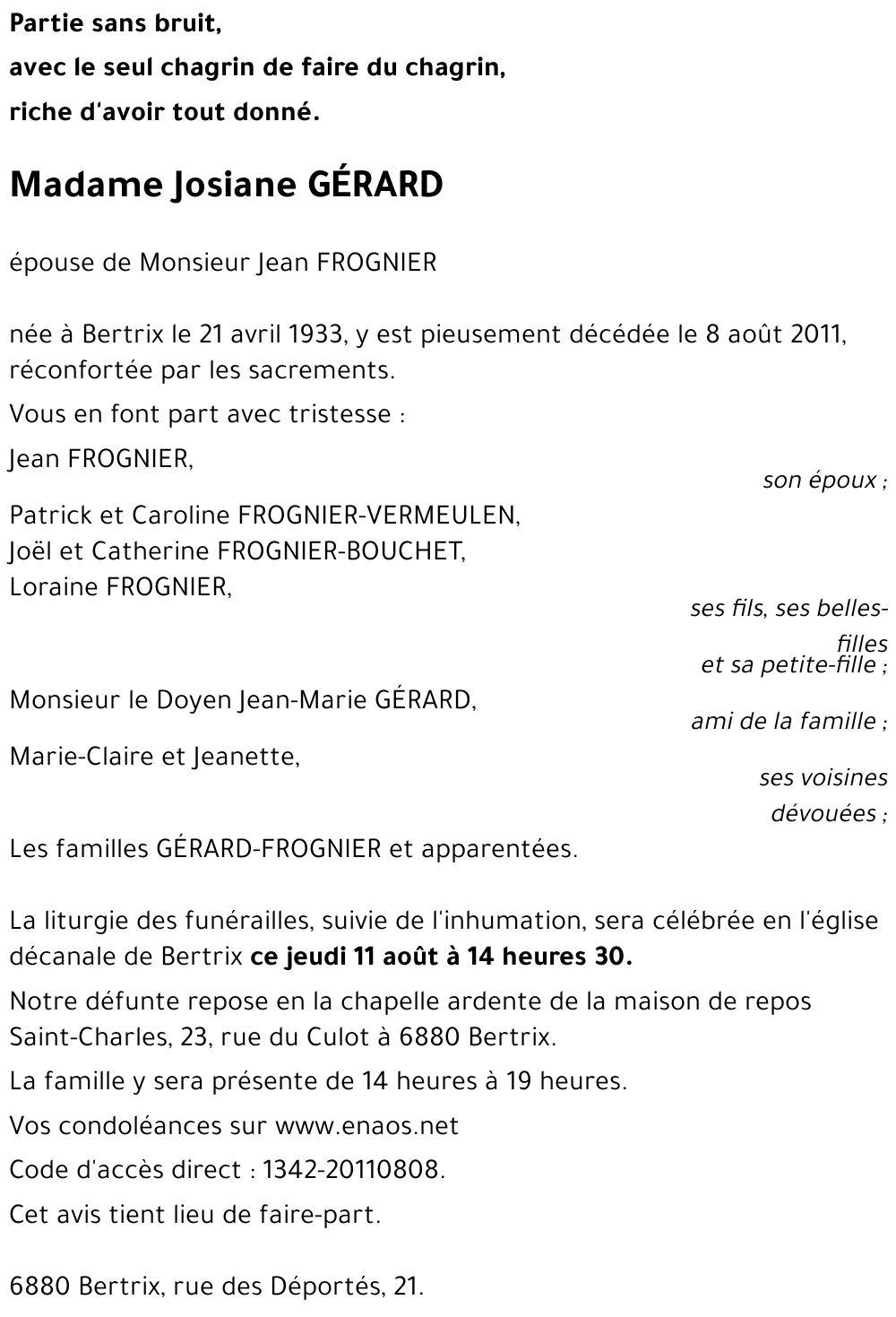 Josiane GÉRARD