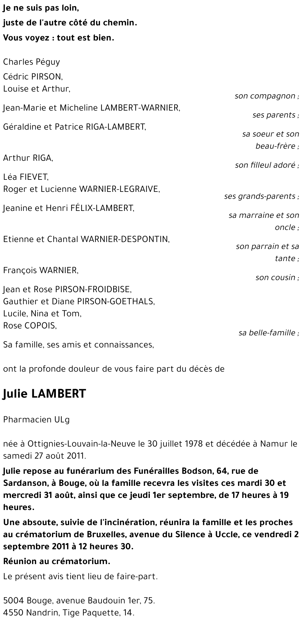 Julie LAMBERT