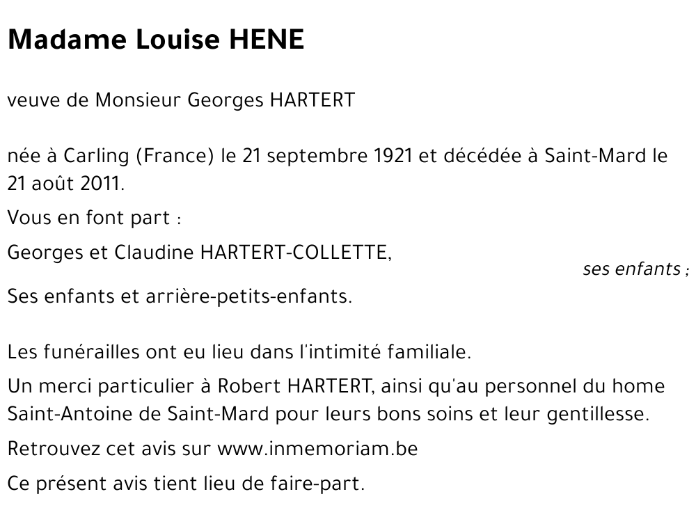 Louise HENE