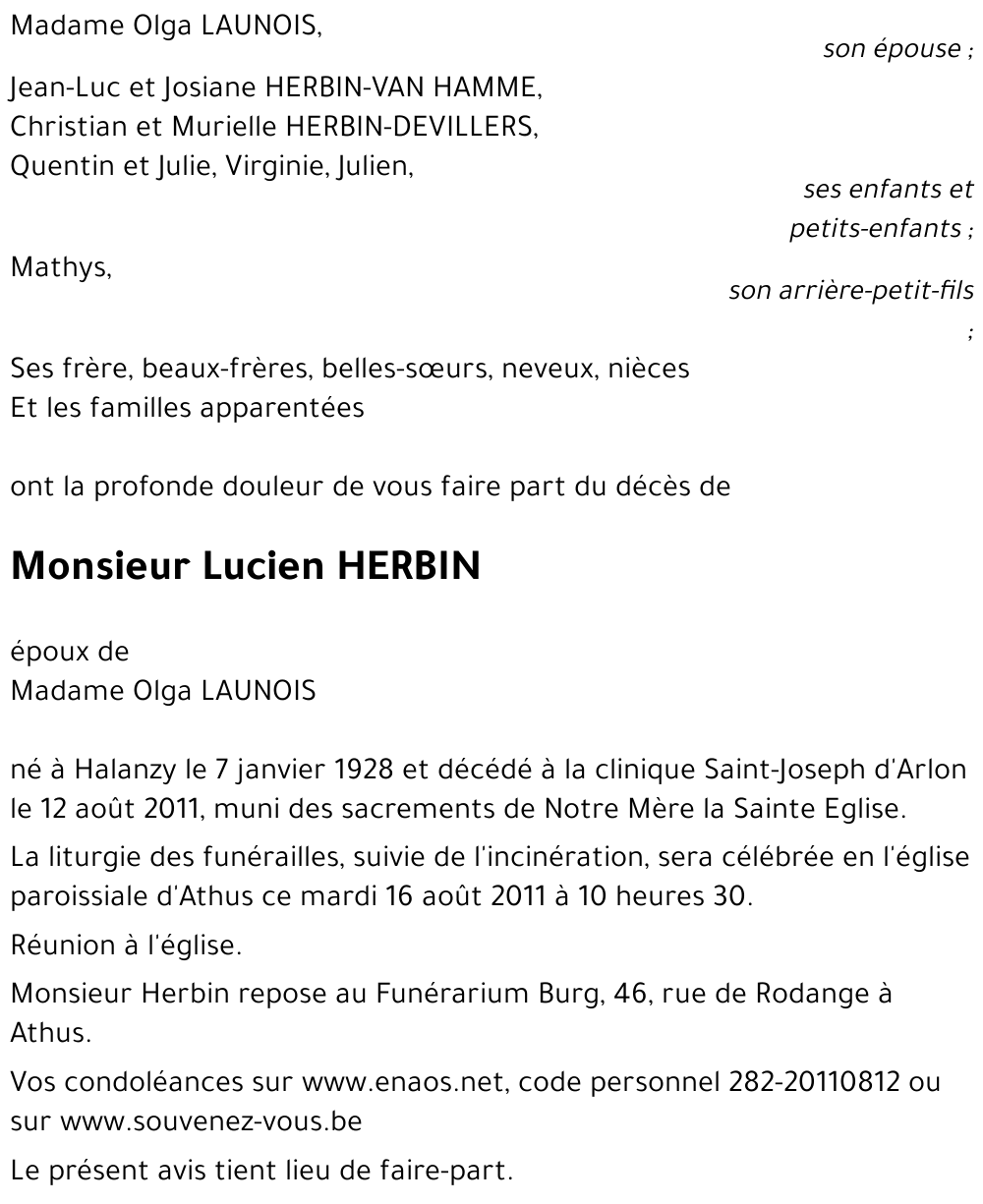 Lucien HERBIN