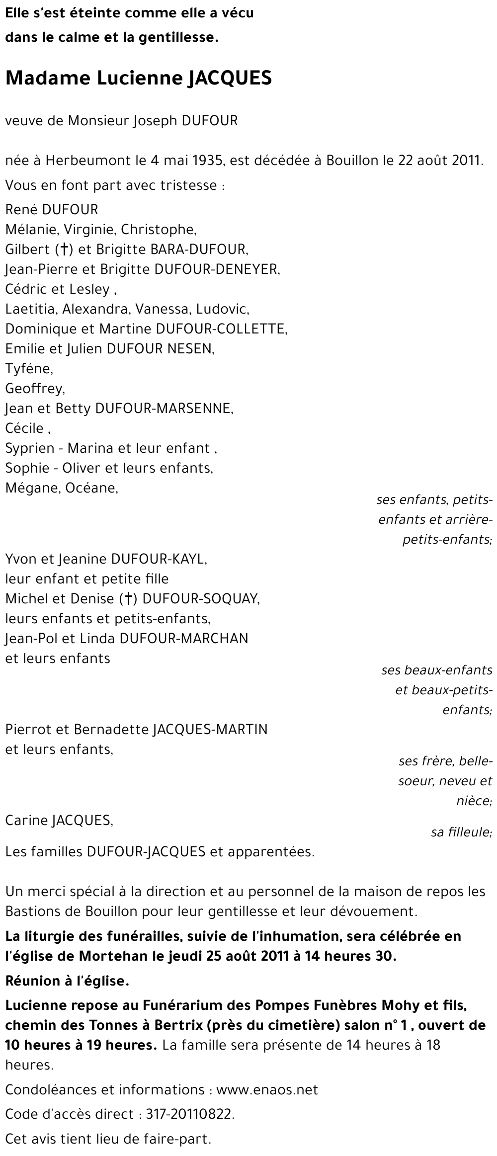 Lucienne JACQUES