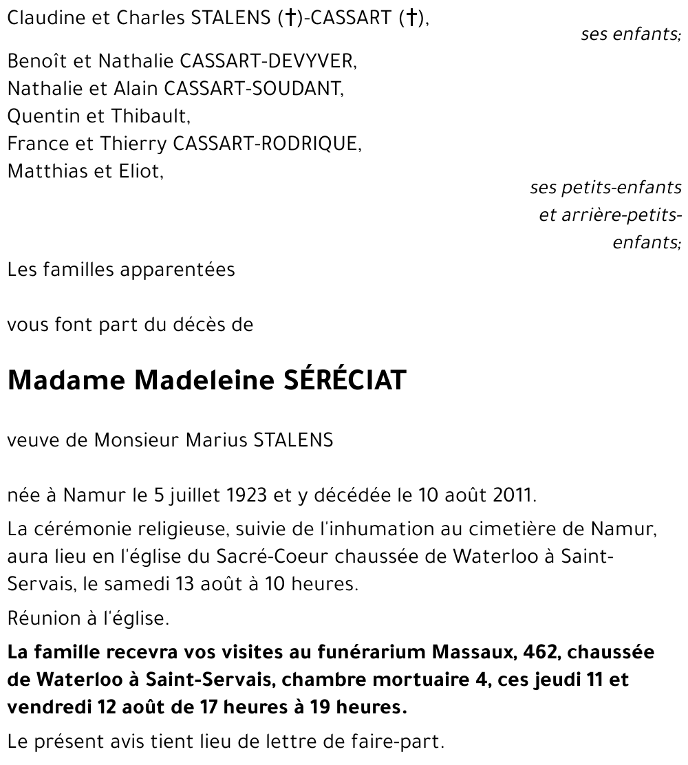 Madeleine SÉRÉCIAT