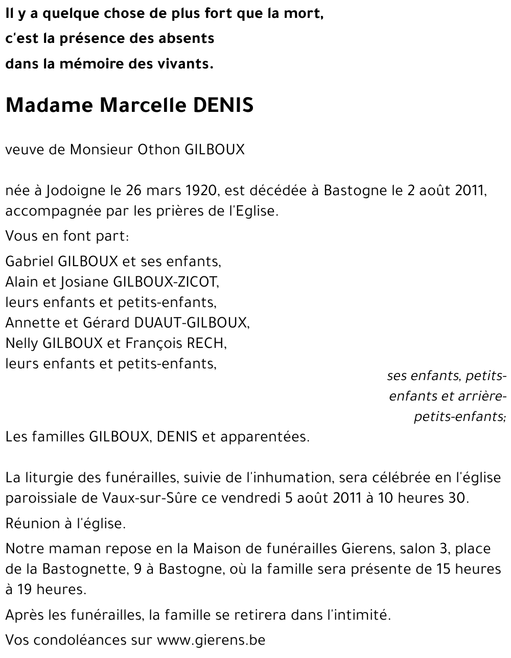 Marcelle DENIS