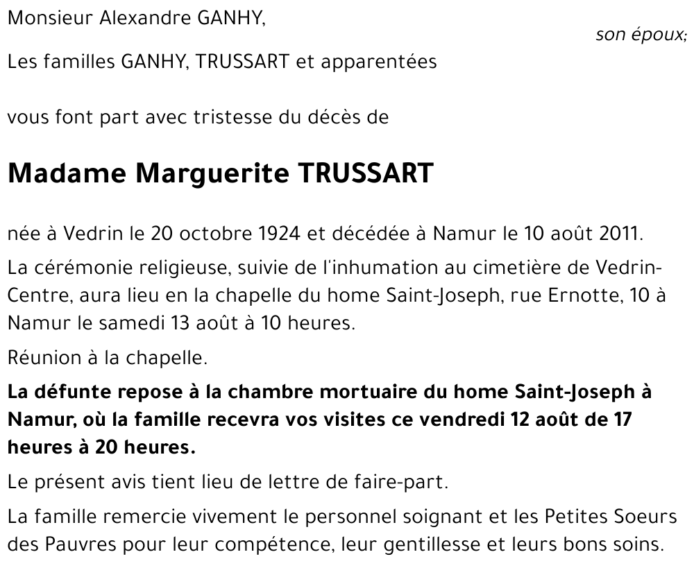 Marguerite TRUSSART