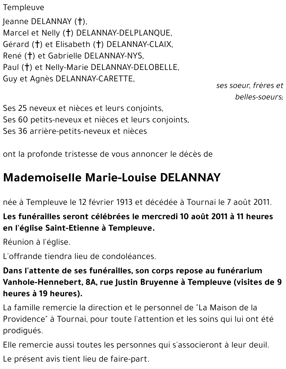 Marie-Louise DELANNAY