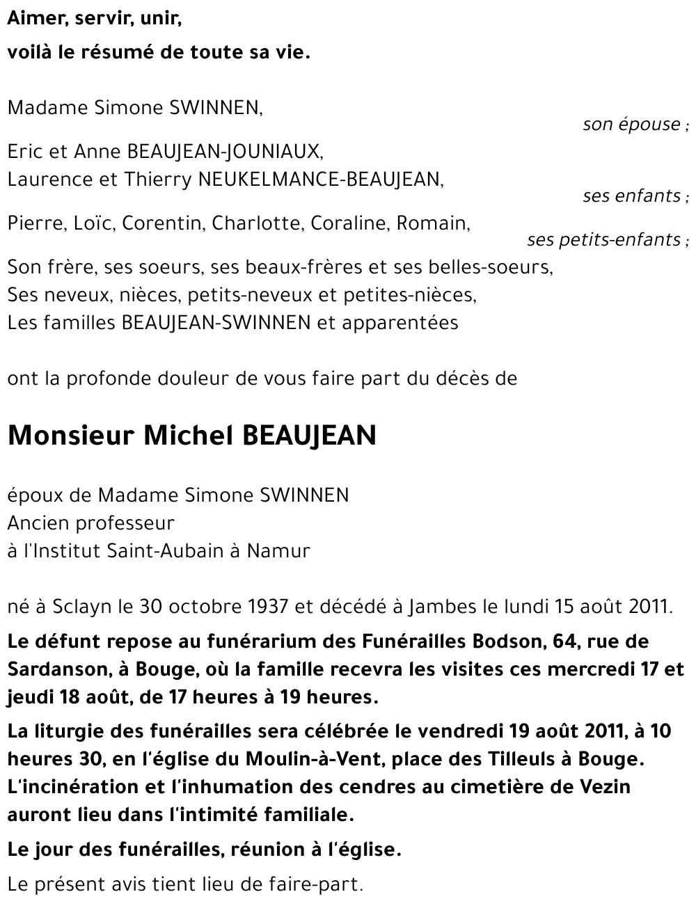 Michel BEAUJEAN