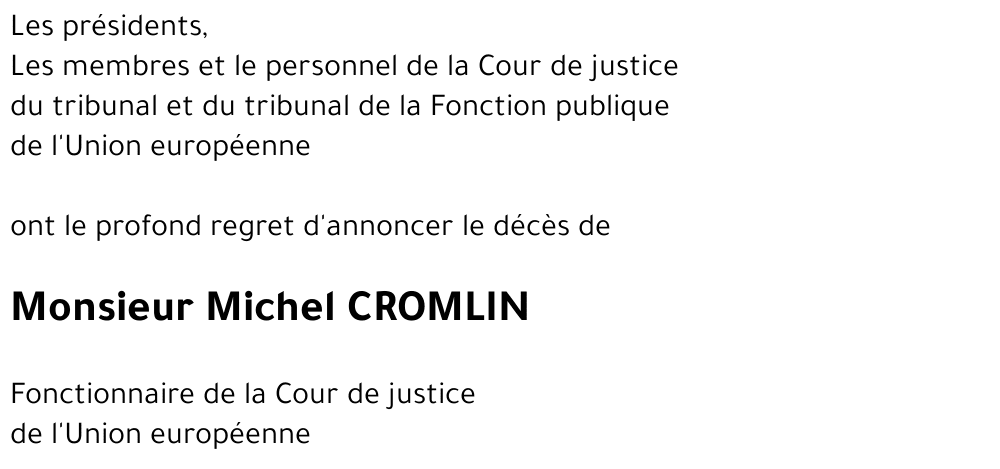 Michel CROMLIN