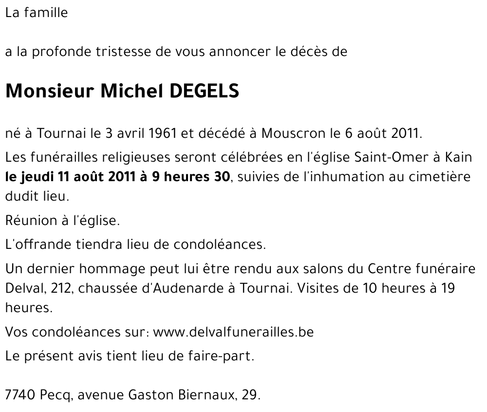 Michel DEGELS