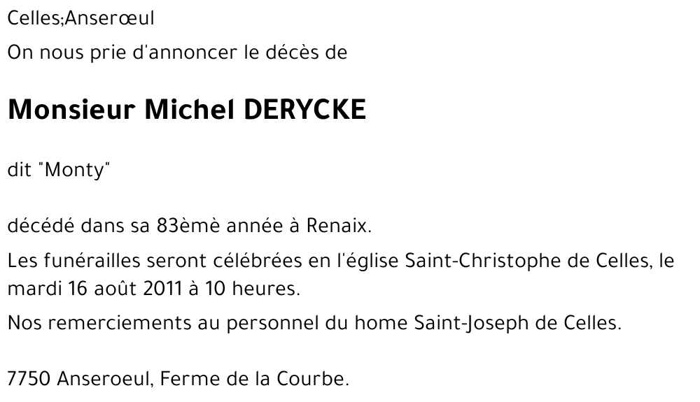 Michel DERYCKE