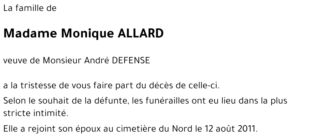 Monique ALLARD