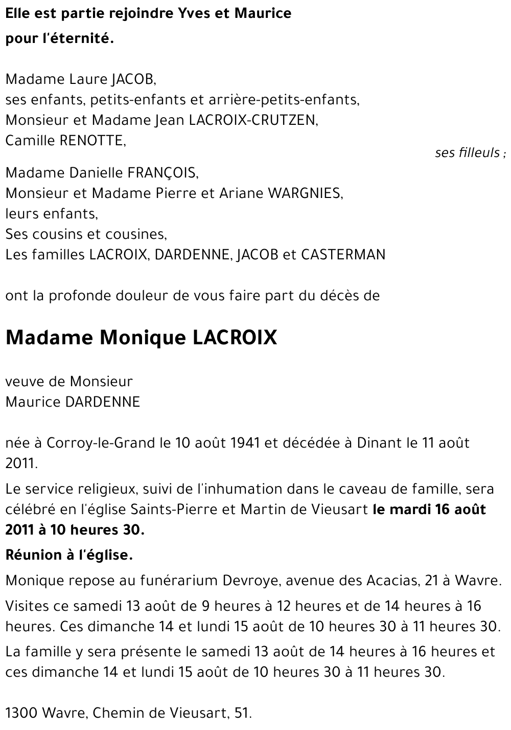 Monique LACROIX