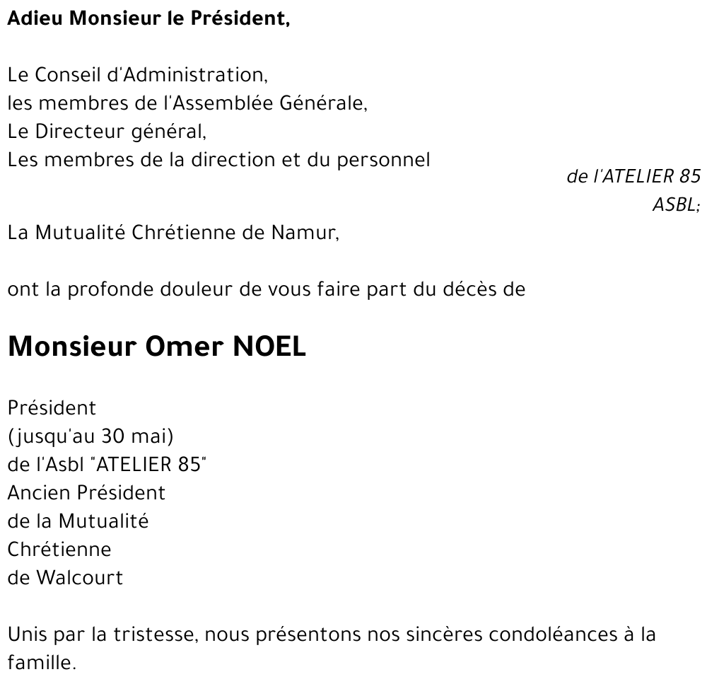 Omer NOEL