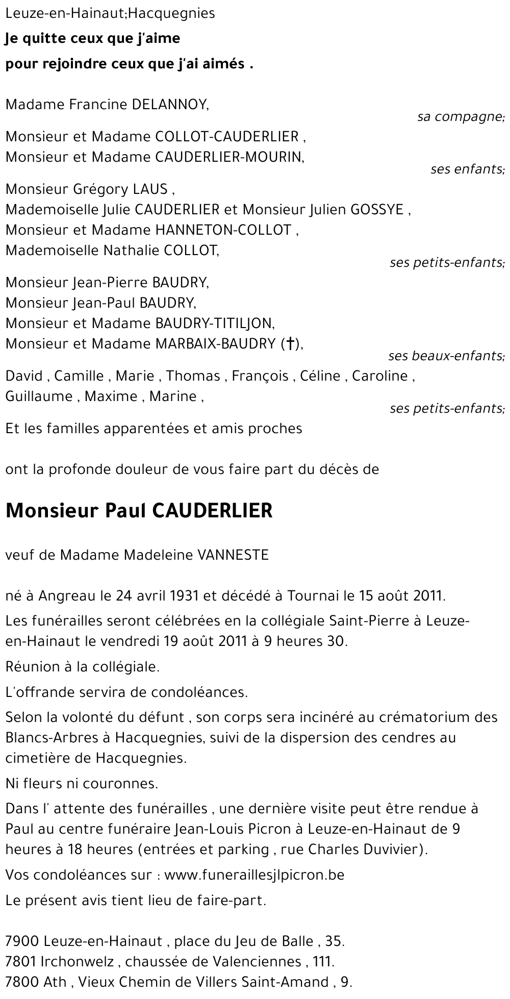 Paul CAUDERLIER