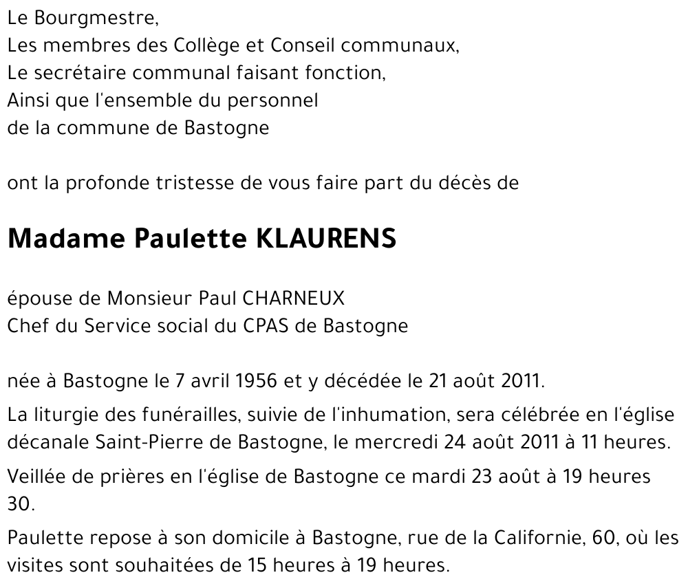 Paulette KLAURENS