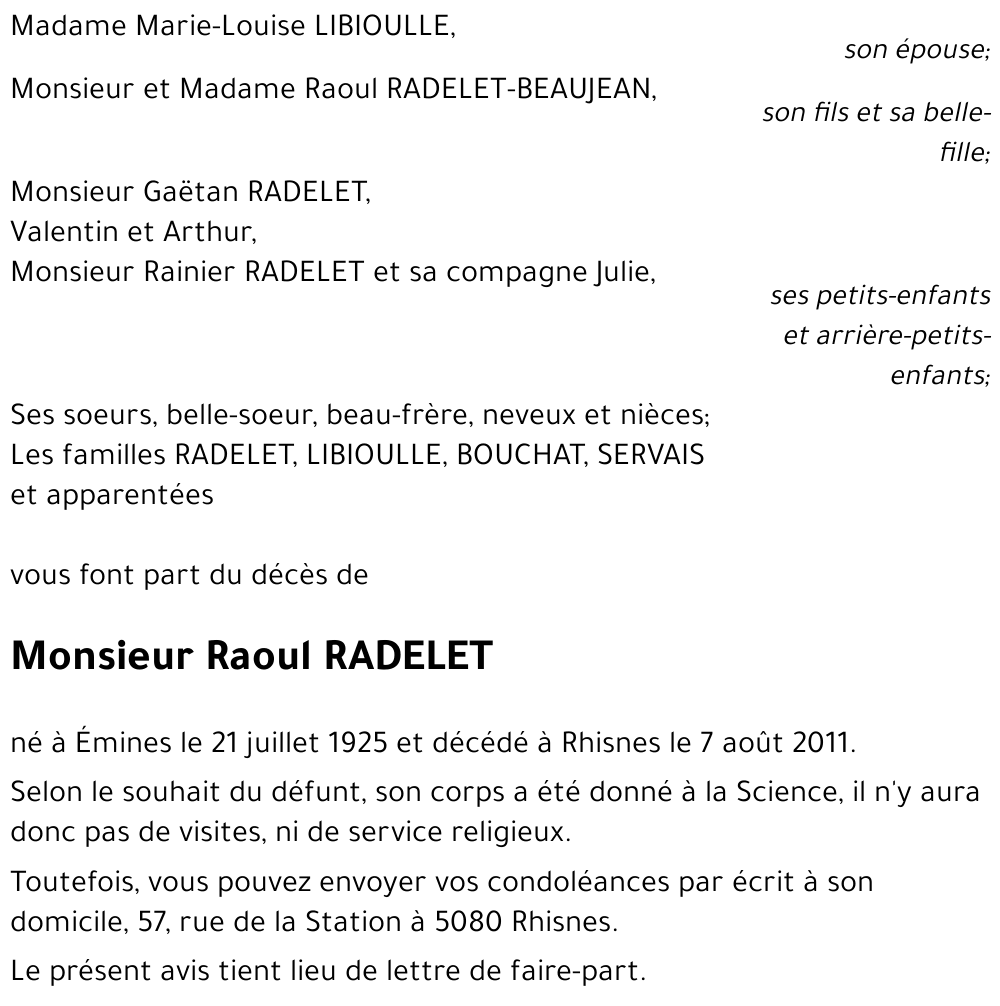 Raoul RADELET