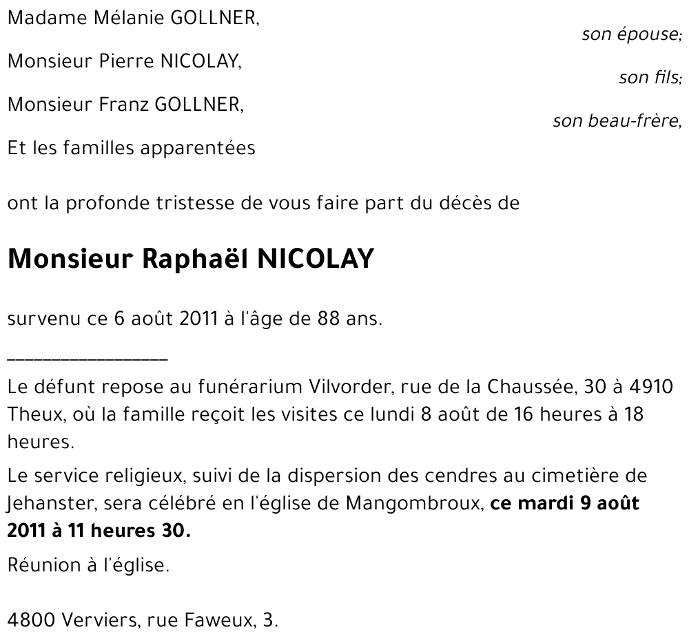 Raphaël NICOLAY
