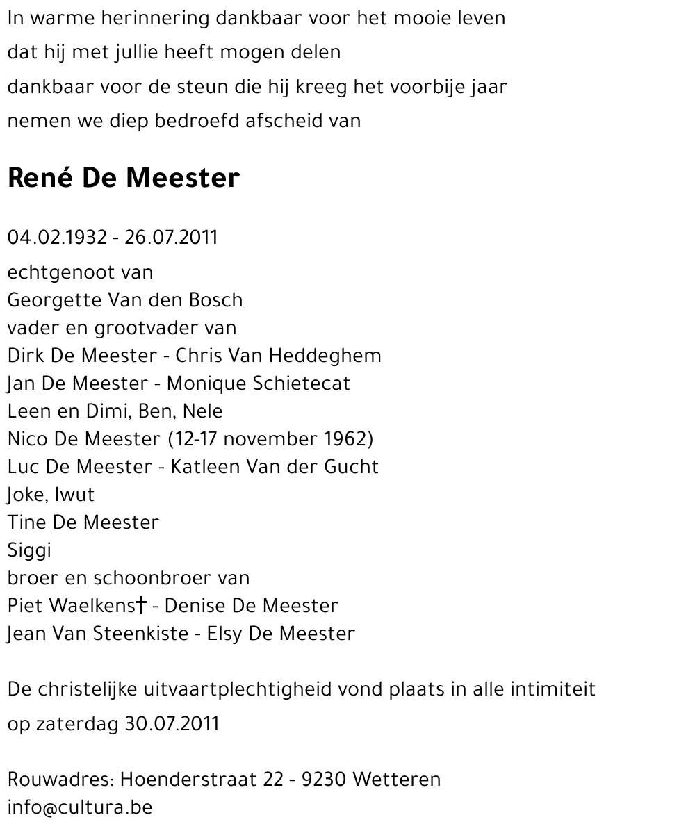 René De Meester