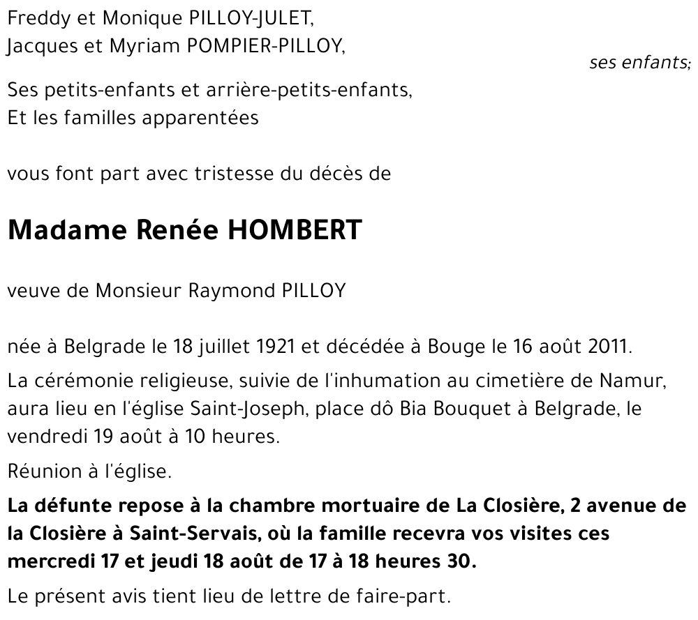 Renée HOMBERT