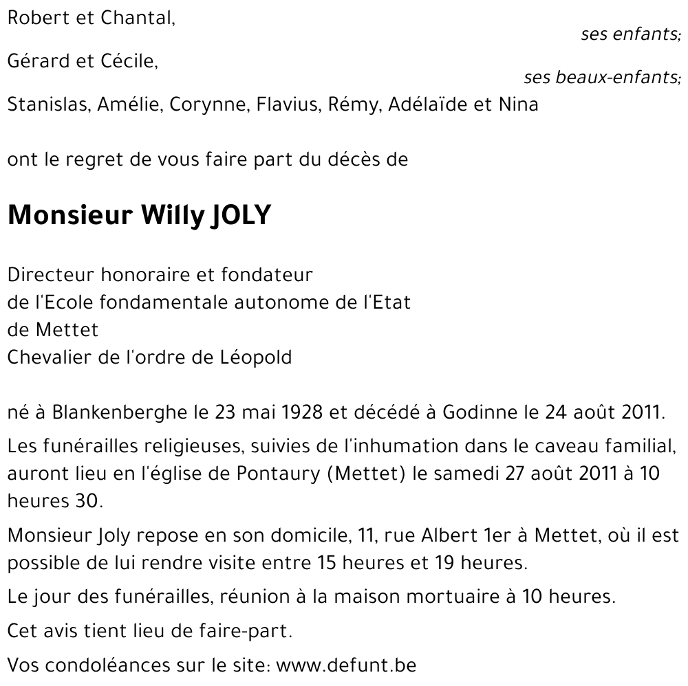 Willy JOLY