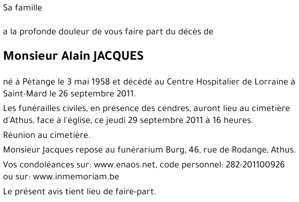 Alain JACQUES