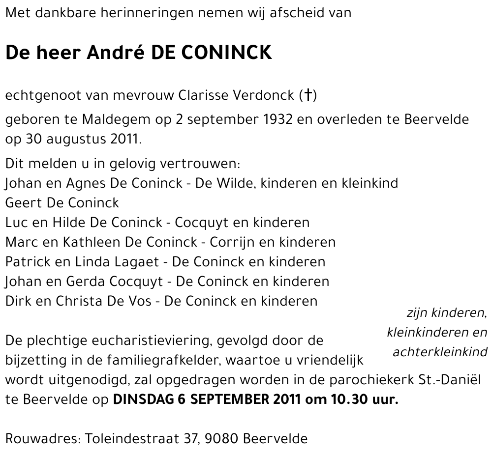 André DE CONINCK